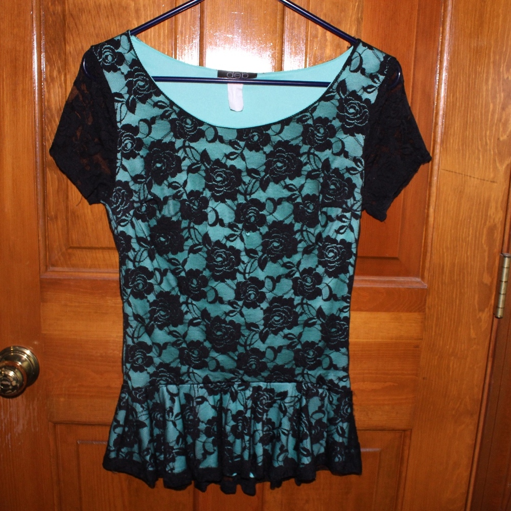 Deb Lace Peplum Top